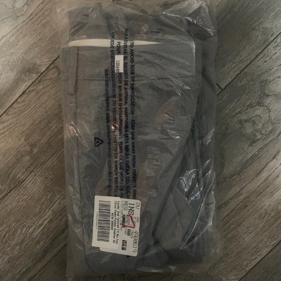 NWT LANDS' END TAILORED FIT NO IRON CHINO PANTS PEWTER HEATHER 35 - Picture 5 of 13